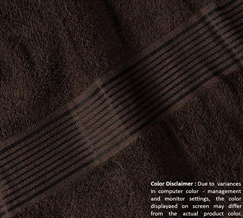 GLAMBURG Juego de 6 Toallas de algodón Ultra Suaves, Contiene 2 Toallas de baño de 70 x 140 cm, 2 Toallas de Mano de 40 x 60 cm y 2 paños de Lavado de 30 x 30 cm, Color marrón