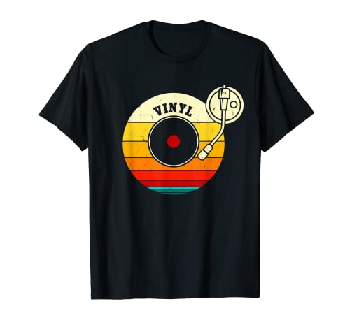 Gran disco de vinilo diseño tocadiscos DJ Camiseta