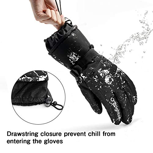 Guantes de esquí Impermeables de Invierno cálidos Guantes de Snowboard fríos Guantes de Pantalla táctil para Deportes al Aire Libre Hombres Mujeres