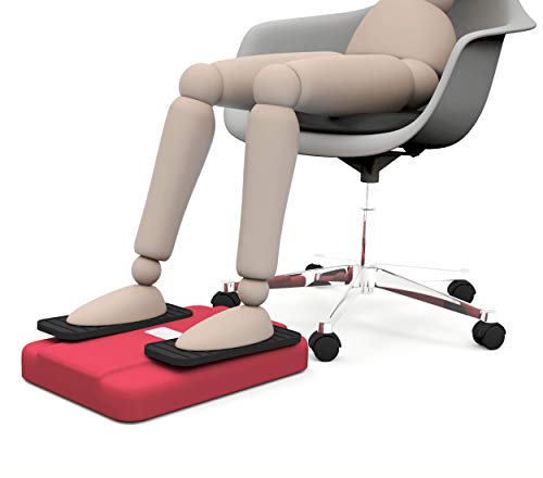 Happylegs - Ejercitador de Gimnasia Pasiva Piernas | La Máquina de Andar Sentado Perfecta para Rehabilitación y las Piernas Cansadas | Mejora la Circulación (Rojo)