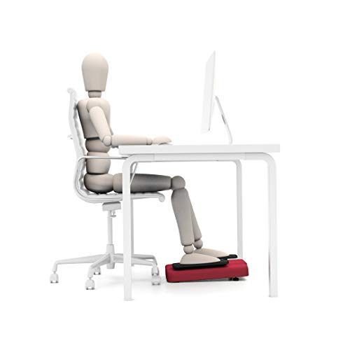 Happylegs - Ejercitador de Gimnasia Pasiva Piernas | La Máquina de Andar Sentado Perfecta para Rehabilitación y las Piernas Cansadas | Mejora la Circulación (Rojo)