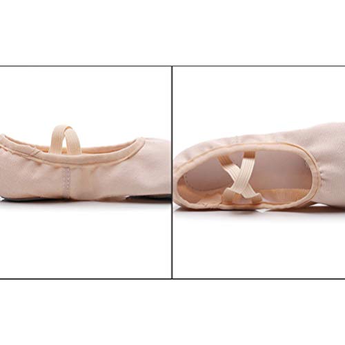 Healifty 1 par de Zapatos de Ballet de Lona Zapatillas de Ballet de Suela Completa Zapatos de Yoga para Bailar para Niños Pequeños Niñas Niñas Talla 29
