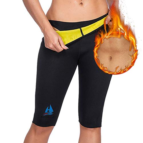 HuntDream Pantalones de pérdida de peso de las mujeres Neoprene ejercicio polainas Sauna traje Body Shaper Sudor caliente Thermo adelgazar Capri entrenamiento
