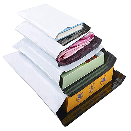 HVDHYY Bolsas para Envíos Paquetes por Correo Sobres para Envios Postal Bolsa de Plástico Blanco Mixto 100pcs C5 A4 B4 A3 para Envíos Postales Autoadhesivas para Prendas Textiles Nuevo Material