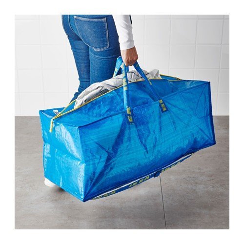 Ikea 990067 Bolsa para Carro, Azul, 35x28x3 cm