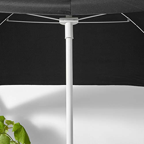 IKEA FLISÖ Sombrilla de balcón negro con pierna 160x100cm altura 150-230cm