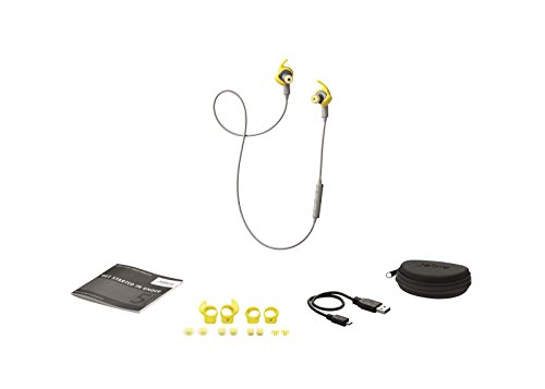 Jabra Sport Coach Audífono Intrauricular Deportivo Inalámbrico Bluetooth para Entrenamiento Deportivo con Capacitación de Audio Inteligente - Amarillo/Gris