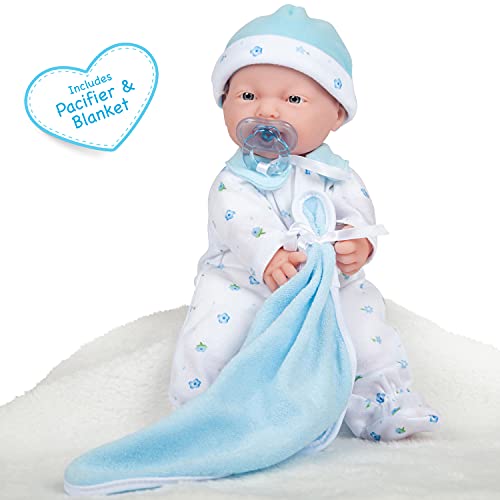 JC TOYS-La Baby Muñeco bebé, Color Azul (13111)