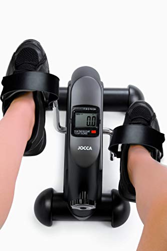 Jocca - Pedaleador Estático | 4 Funciones |Pantalla Digital l Aparatos para hacer ejercicio casa | pedaleador antideslizante