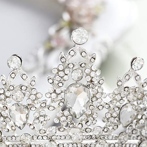 Jovono - Coronas y tiaras de cristal, accesorios de pelo para mujer, para bodas o fiestas