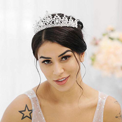 Jovono - Coronas y tiaras de cristal, accesorios de pelo para mujer, para bodas o fiestas