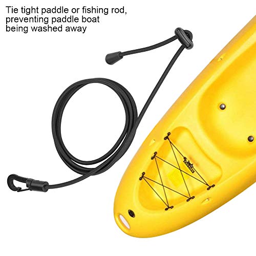 kayak con bloqueo de paleta, cuerda de goma elástica para canotaje, correa de barra de seguridad para kayak, para remar (2 piezas), 120 cm