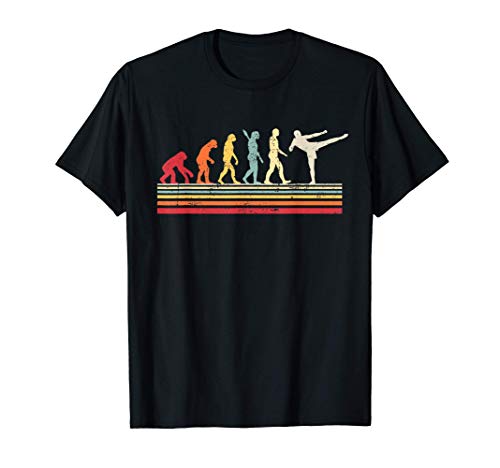 Kick Boxing Evolution of Man Vintage Retro Women Gift Camiseta
