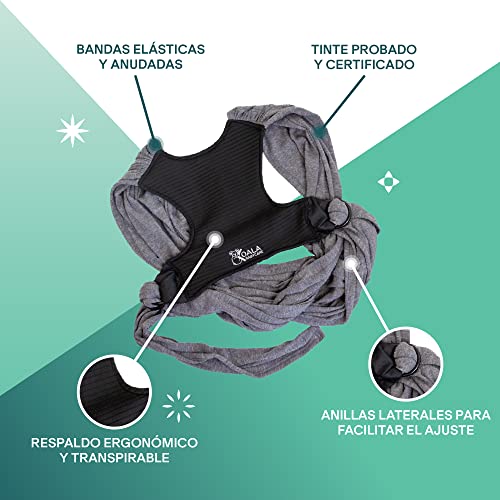 Koala Babycare - Fular Portabebés fácil de usar (fácil de colocar), unisex ajustable, la mochila portabebes multiusos apropiada hasta 10 kg. Fular portabebés elastico - Diseño Registrado KBC®