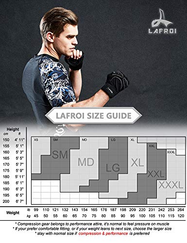 LAFROI Camisa de compresión de manga corta UPF 50+ Baselayer Performance para hombre