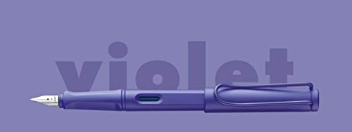 Lamy Safari Candy 1234834 Pluma estilográfica 21 – Pluma estilográfica Moderna en Color Violeta con Mango ergonómico y diseño Atemporal – Pluma F – Modelo Especial