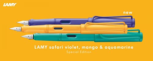 Lamy Safari Candy 1234834 Pluma estilográfica 21 – Pluma estilográfica Moderna en Color Violeta con Mango ergonómico y diseño Atemporal – Pluma F – Modelo Especial