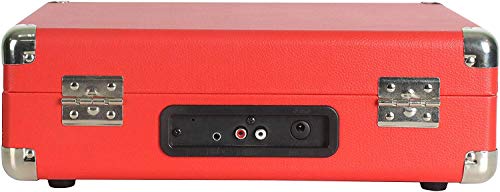 Lauson XXVT3 Tocadiscos Maletín, Bluetooth, USB, Salida RCA, Función Encoding 3 Velocidades Color Rojo