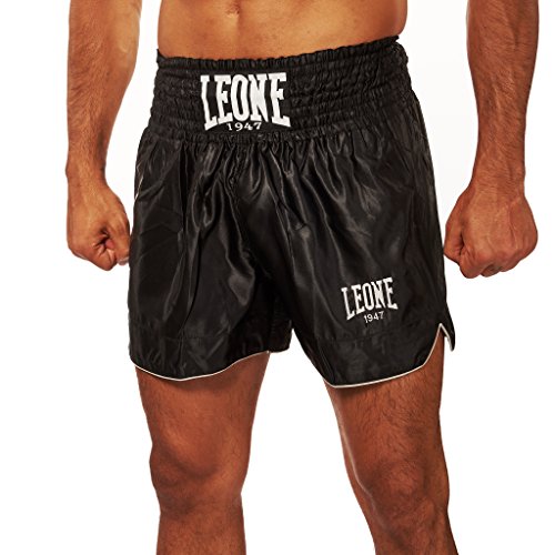 Leone 1947 AB766 Pantalones Cortos de Kick-Thai, Unisex – Adulto, Negro, XL