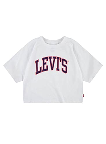 Levi's kids Lvg SS Rglan HGH Rise Te Shirt Tnica, Blanco, 10 años para Niñas