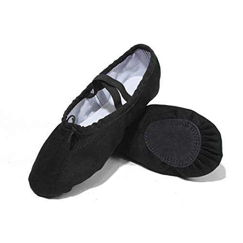 Lily's Locker- Zapatillas de Ballet clásico de Suela Partida Zapatillas Media Punta de Ballet Danza para Niña y Adultos(29, Negro)