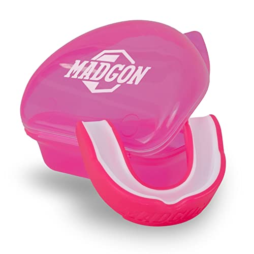 MADGON Protector bucal para una respiración Ideal y fácil de Ajustar. Protector bucal de Diferentes Formas. para Artes Marciales, MMA, Boxeo, Kickboxing, Hockey, fútbol - Adultos