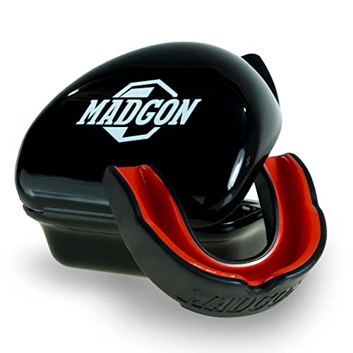 MADGON Protector bucal para una respiración Ideal y fácil de Ajustar. Protector bucal de Diferentes Formas. para Artes Marciales, MMA, Boxeo, Kickboxing, Hockey, fútbol - Adultos