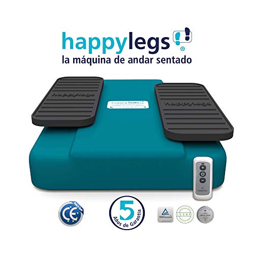 Máquina para Mover Las piernas con Mando |Mejora la circulación sanguínea de piernas| La Máquina de Andar Sentado | Happylegs 2021 (Azul)