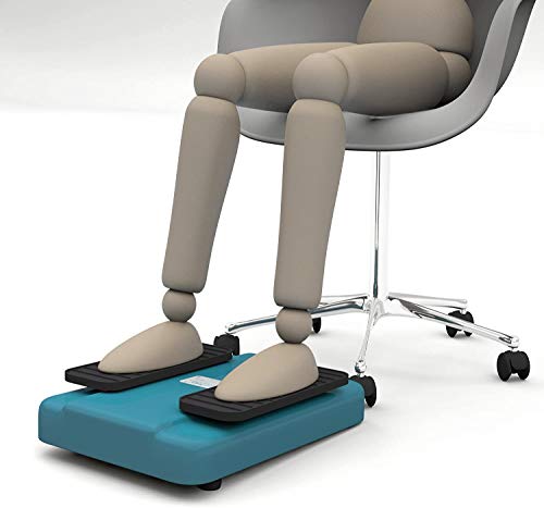 Máquina para Mover Las piernas con Mando |Mejora la circulación sanguínea de piernas| La Máquina de Andar Sentado | Happylegs 2021 (Azul)