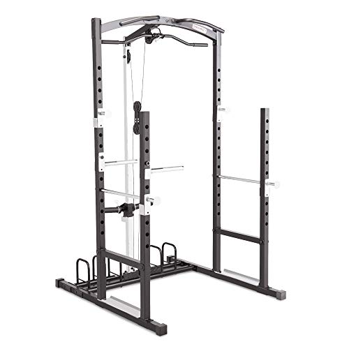 Marcy Home Gym Sistema de jaula Estación de entrenamiento para levantamiento de pesas, culturismo y entrenamiento de fuerza MWM-7041