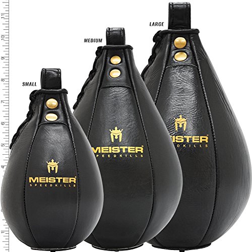 Meister SpeedKills - Bolsa de piel con vejiga de látex ligera, color negro, grande (10,5 x 7 pulgadas)