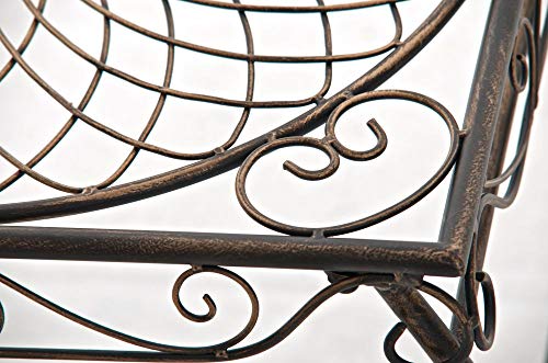 Mesa de Jardín Zarina | Mesa de Exterior en Hierro Forjado I Mesa Cuadrada de Terraza Estilo Rústico I Color:, Color:Bronce