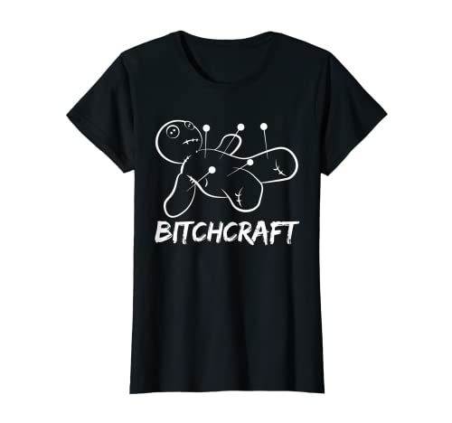 Mujer Bitchcraft Vudú Muñeca Bruja Camiseta