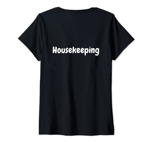 Mujer Diseño del equipo de Housekeeping para hoteles. Camiseta Cuello V