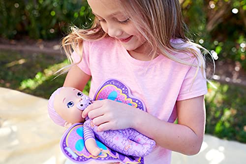 My Garden Baby Mi primer bebé mariposa morada Muñeco de juguete con manta y chupete, regalo para niñas y niños +18 meses (Mattel HBH39)