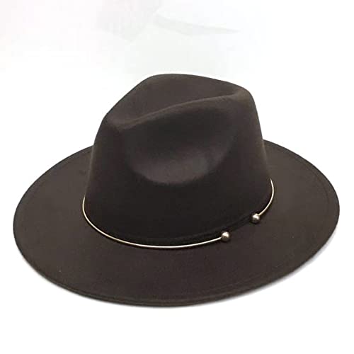 N  A Sombrero de Jazz Sombrero Fedora para Mujer Sombrero De Jazz Cálido Sombrero De Fieltro Sombrero De Triángulo Retro Sombrero De Copa
