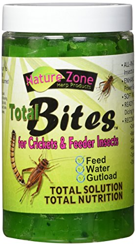 NATURE ZONE Total Bites with Spirulina Complete Diet Food for Crickets 9 Ounces