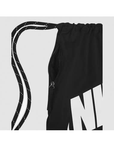 NIKE DC4245 NK HERITAGE DRAWSTRING - FA21 Sports bag unisex-adult black/black/white 1SIZE