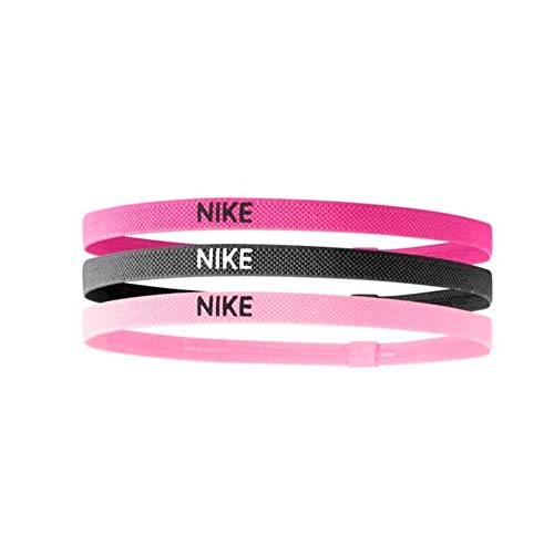 Nike Elastic Hairbands 3Pk Banda para la Cabeza, Unisex Adulto, (Spark Gridiron/Prism Pink), Talla Única