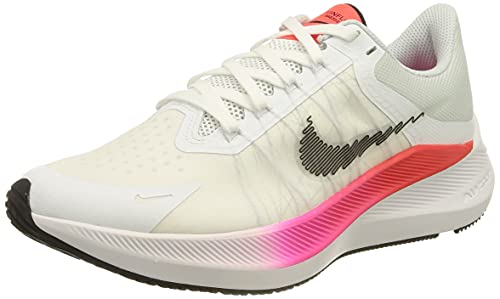 Nike Winflo 8, Zapatillas para Correr Mujer, Blanco White Black Bright Crimson Total Orange, 39 EU