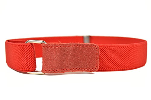 Olata Cinturón Elástico para los Niños/Niñas 1-6 Años con Hook y Loop Fijación. Rojo