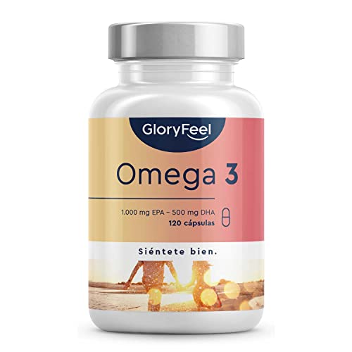 Omega 3 2000mg - Omega 3 en forma de triglicéridos reesterificados - 1.000mg EPA + 500mg DHA- Aceite de pescado en alta dosificación y biodisponibilidad- Fuente de ácidos grasos esenciales Omega 3