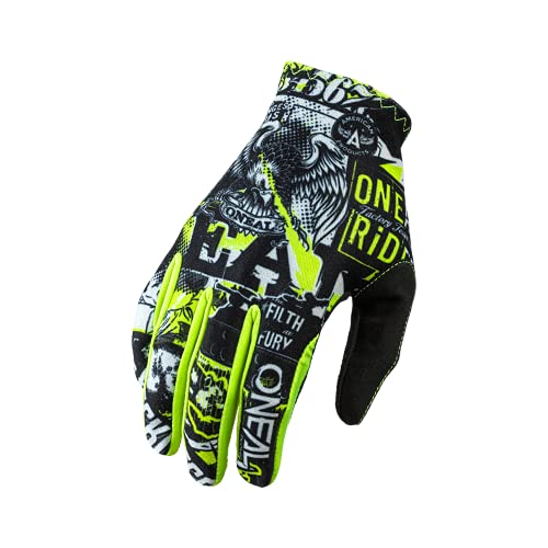 Oneal Matrix Youth Glove Attack Neon Yellow XL/7 Protecciones MX Motocross, Adultos Unisex, Black/Neonyellow