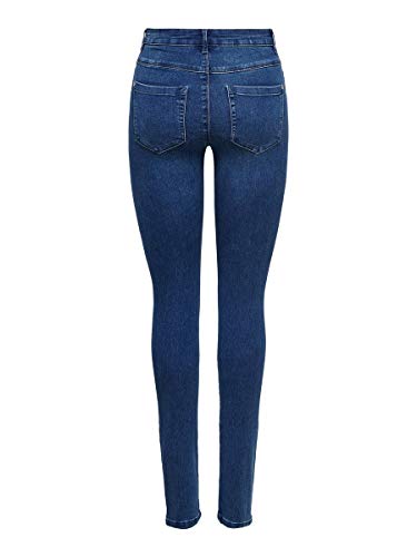 ONLY Onlroyal High Waist Skinny Jeans Vaqueros, Medium Blue Denim, S / 30L para Mujer