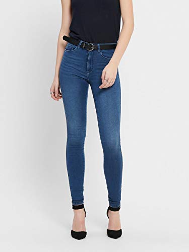 ONLY Onlroyal High Waist Skinny Jeans Vaqueros, Medium Blue Denim, S / 30L para Mujer