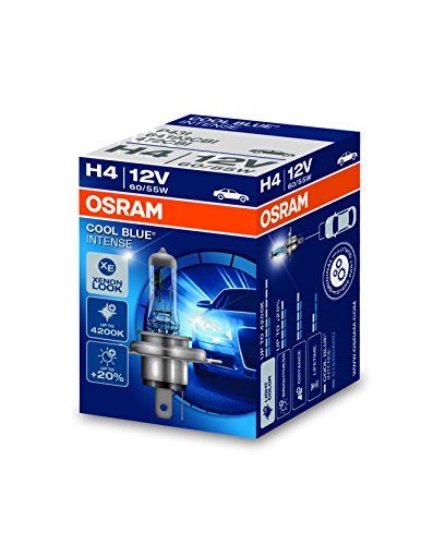 Osram 64193CBI P43t 60/55W 12V 1szt, Cool Blue Intense Caja H4, Azulado-Blanco