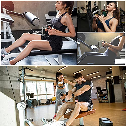 PELLOR Agarres Poleas Gym Cuerda Triceps,Multiestacion Musculacion Cuerda de Entrenamiento para Tríceps fijación Paralelas Agarres en Casa o Gimnasio