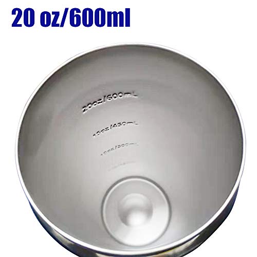 PLC020 Coctelera de proteínas de acero inoxidable de 700 ml, para deporte, fitness, proteínas, batidor de proteínas, vaso con bola (doble pared azul)