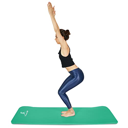 ProsourceFit - Alfombra Extra Gruesa para Yoga y Pilates, Verde, 2.5 cm grosor