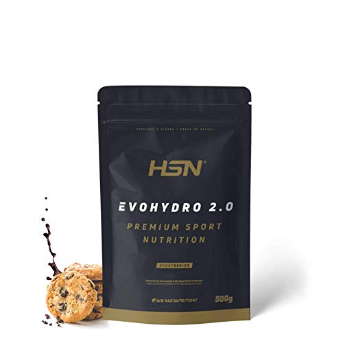 Proteína Sin Lactosa de HSN Evohydro 2.0 | Sabor Chocolate Galletas 500 g = 17 Tomas por Envase | Aislado de Proteína Hidrolizada de Suero Lácteo | Hydro Whey | No-GMO, Vegetariana, Sin Gluten